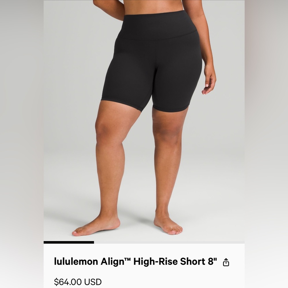 Lululemon Align High-Rise Short 8” in black